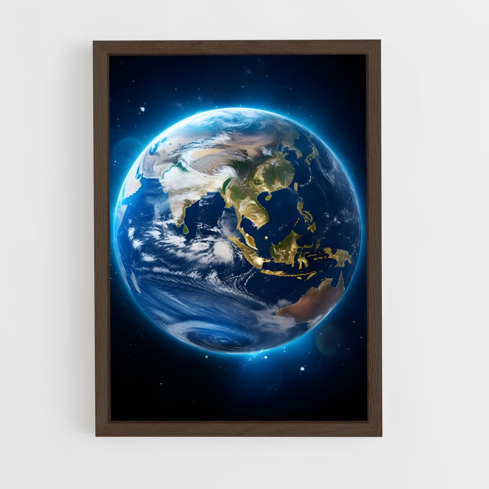 Poster Superbe Vue de la Terre depuis l'Espace – affiche Système solaire (vue 5)